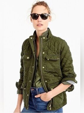 J.CREW QUILTED DOWNTOWN FIELD JACKET SIZE XL.